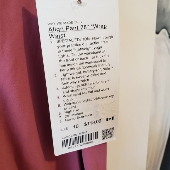 Size 10 Align Wrap Waist - Picture 4 of 4